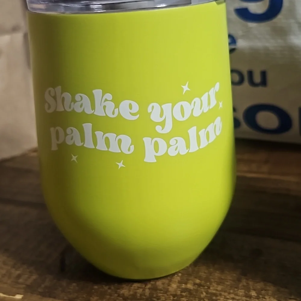 MODERN EXPRESSIONS SHAKE YOUR PALM PALM WINE TUMBLER SET OF 2: NEW WITH TAGS